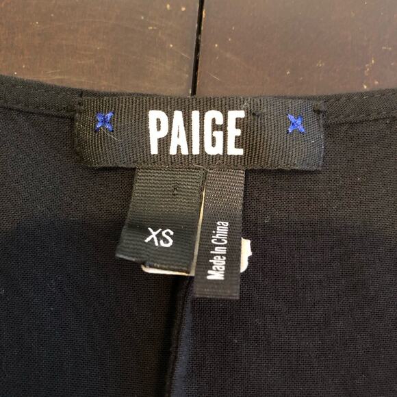 PAIGE Vanette black wrap front cropped jumpsuit size Extra Small XS - Picture 11 of 16